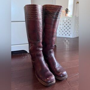 Frye Burgundy Campus Style 150th Anniversary Boots